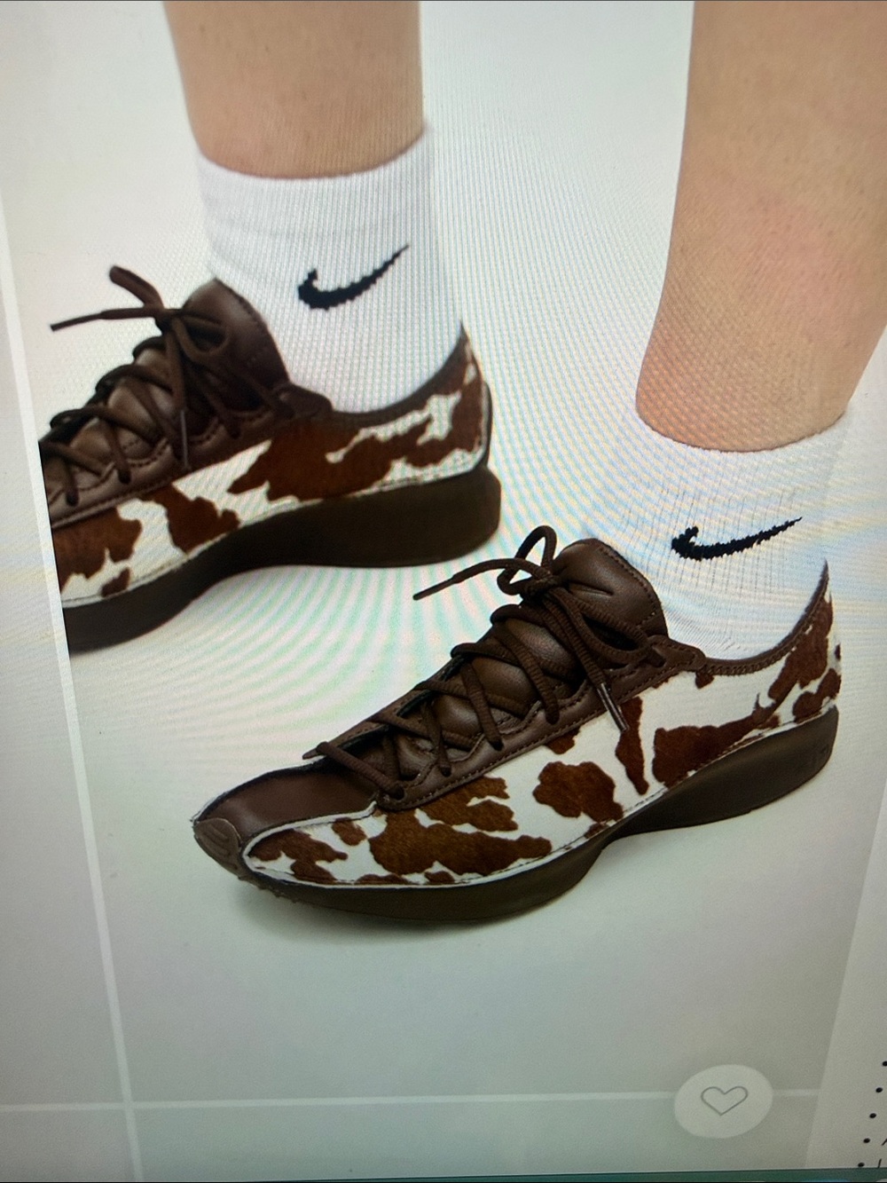 NIB Nike Air Superfly LX calfhair Brown and White Cow-Print